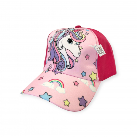 Haine - Sapcă pentru fete de vară, căluț unicorn, roz