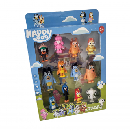Jucarii - Set 12 figurine Bluey, mare, diferite personaje