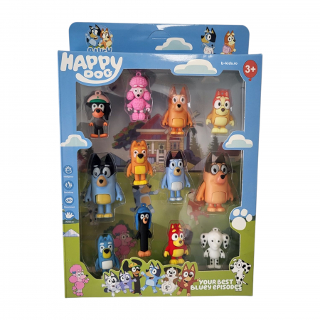 Set 12 figurine Bluey, mare, diferite personaje [2]