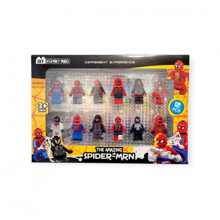 Figurine - Set 12 figurine jucarie tip Spider-Man, model Lego