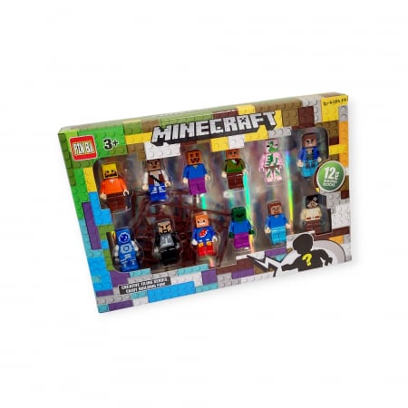 Set 12 figurine Minecraft, tip Lego cu accesorii [2]