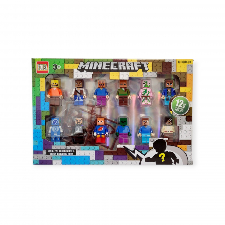 Figurine - Set 12 figurine Minecraft, tip Lego cu accesorii