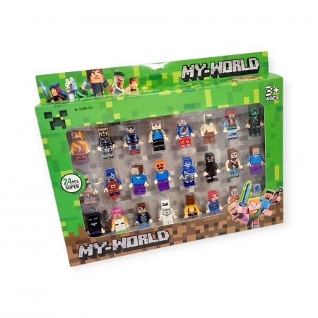 Figurine - Set 24 figurine Minecraft, tip Lego cu accesorii
