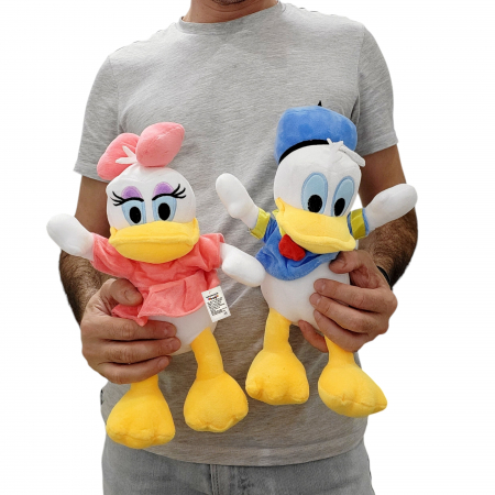 Set 2 figurine de plus Donald si Daisy Duck - 35 cm, muzicale. [2]