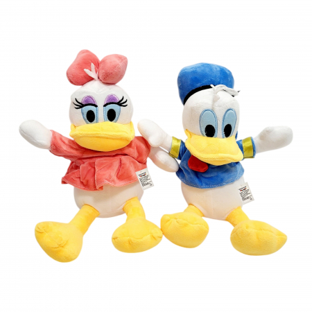 Plusuri mici - Set 2 figurine de plus Donald si Daisy Duck - 35 cm, muzicale.