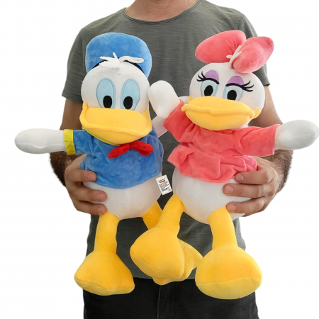 Personaje din plus - Set 2 figurine de plus: Donald si Daisy Duck - 45 cm