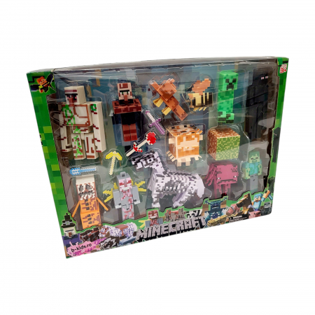 Set mare cu diferite figurine Minecraft si accesorii, cutie [3]