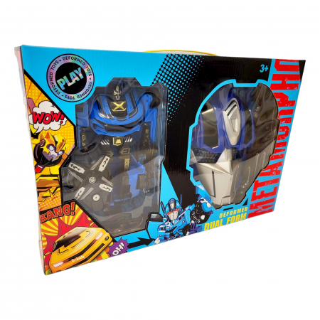 Set 2 in 1, robot transformers si masca, albastru [2]