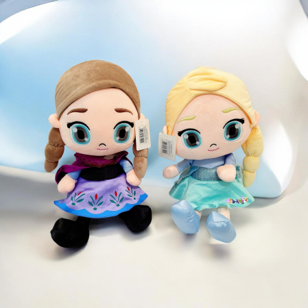 Set 2 Papusi - Jucarii de Plus Anna si Elsa -muzicale, Inspirat din Frozen (Regatul de Gheata) [3]