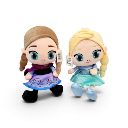 Pentru fetite - Set 2 Papusi - Jucarii de Plus Anna si Elsa -muzicale, Inspirat din Frozen (Regatul de Gheata)