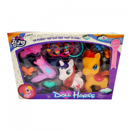 Set 2 Ponei cu accesorii. Doll Horse [5]