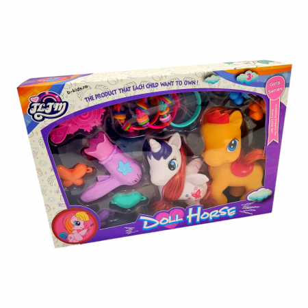 Set 2 Ponei cu accesorii. Doll Horse [3]