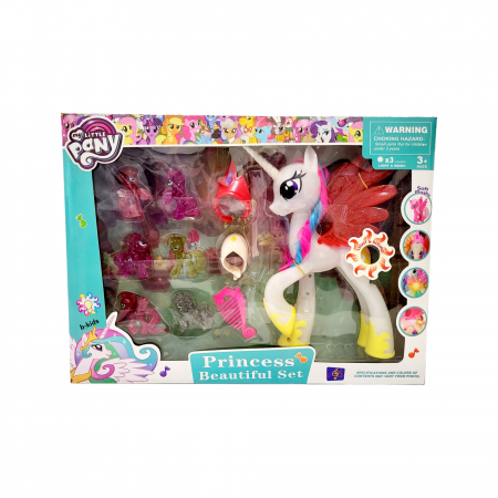 Diverse - Set 7 figurine My Little Pony, cu accesorii, lumina si sunet