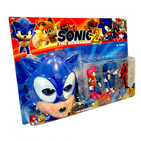 Set 3 figurine Sonic 2 cu masca, multicolor [2]