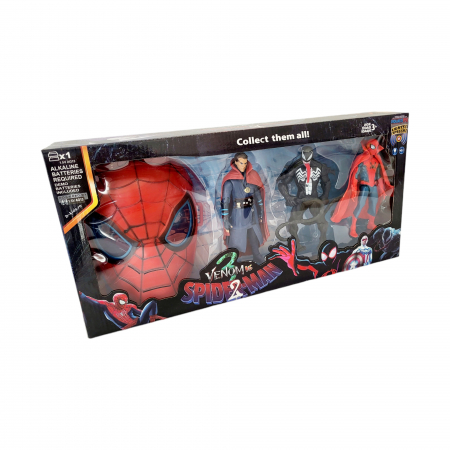 Set 3 figurine super eroi cu masca spiderman, venom & spider-man [3]