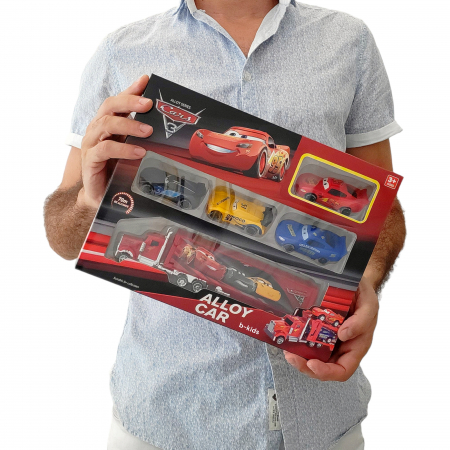 Set 5 masinute metalice - McQueen, Cars cu tir. [5]