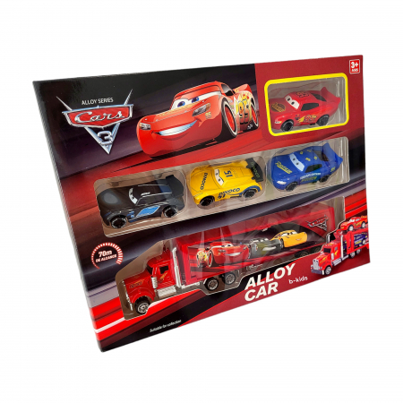 Set 5 masinute metalice - McQueen, Cars cu tir. [4]