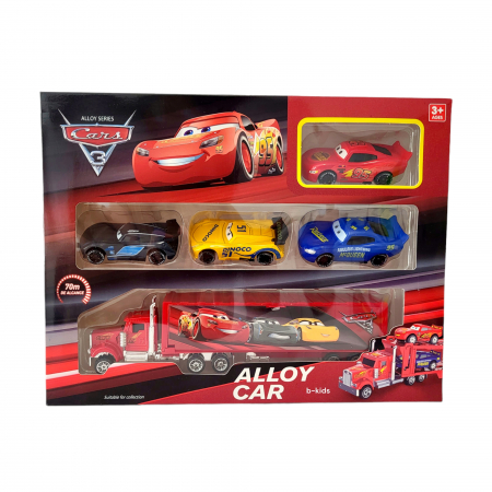 Set 5 masinute metalice - McQueen, Cars cu tir. [2]