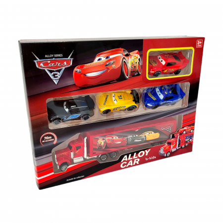 Set 5 masinute metalice - McQueen, Cars cu tir. [1]