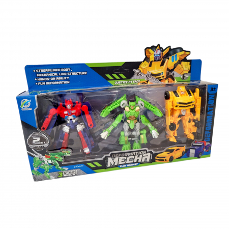 Set 3 roboti transformers, dinozaur si masini [3]
