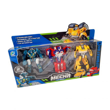 Set 3 roboti transformers, dinozaur si masini [1]