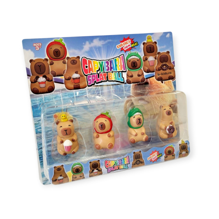 Set 4 Figurine Capybara Splat Ball [3]