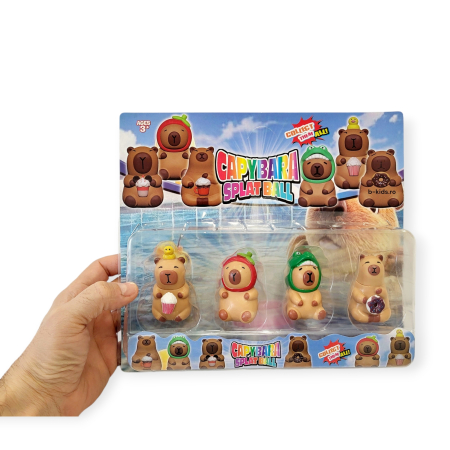 Set 4 Figurine Capybara Splat Ball [5]