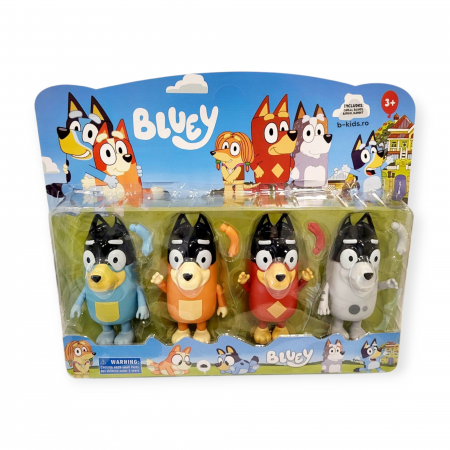 Noutati - Set 4 figurine mari Bluey, diferite personaje
