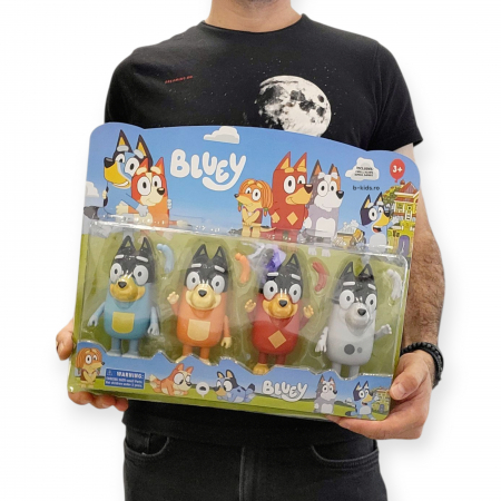 Set 4 figurine mari Bluey, diferite personaje [3]