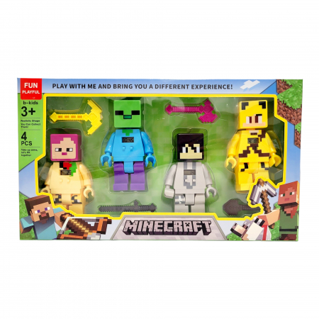 Set 4 figurine Minecraft cu ceas [3]