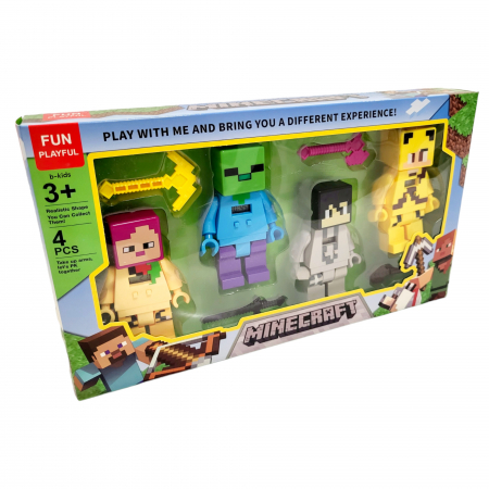 Set 4 figurine Minecraft cu ceas [1]