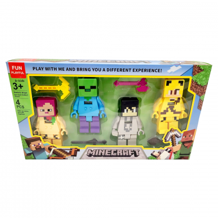 Set 4 figurine Minecraft cu ceas [5]