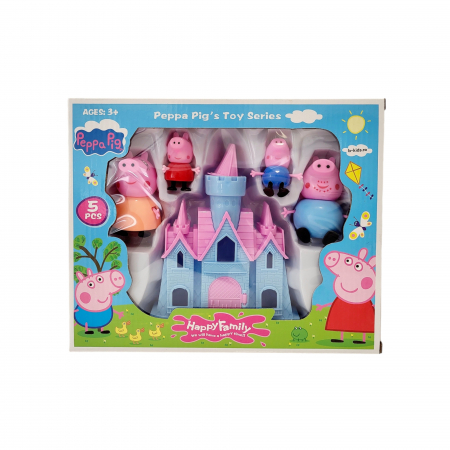 Set 4 figurine Peppa Pig cu castel, Happy Family [3]