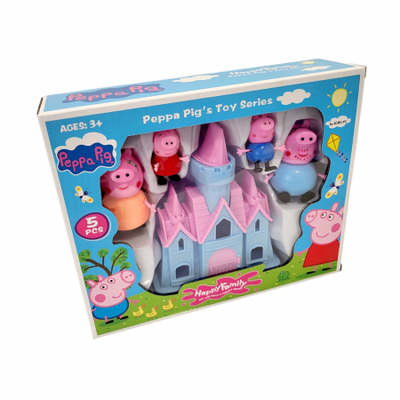 Set 4 figurine Peppa Pig cu castel, Happy Family [1]