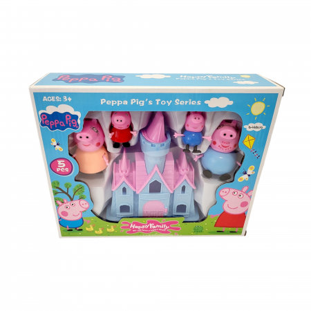 Set 4 figurine Peppa Pig cu castel, Happy Family [2]