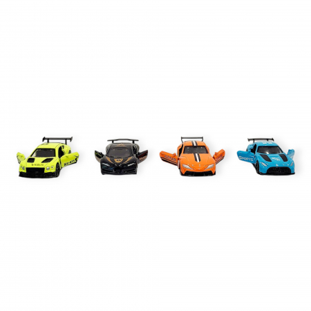 Set 4 masinute de curse din metal, se deschid usile [3]