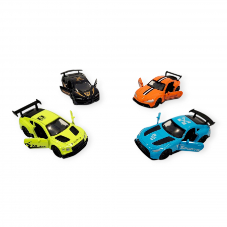 Set 4 masinute de curse din metal, se deschid usile [1]