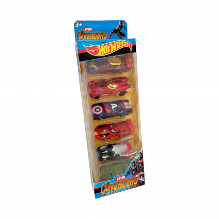 Set 6 masinute metalice, Hot Winners - Avengers [2]