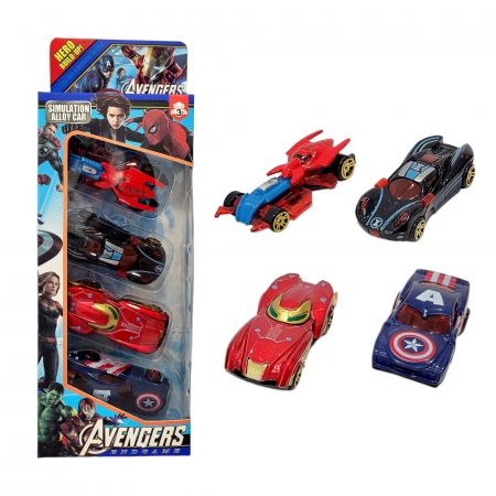 Masinute metal - Set 4 masinute metalice, Avengers