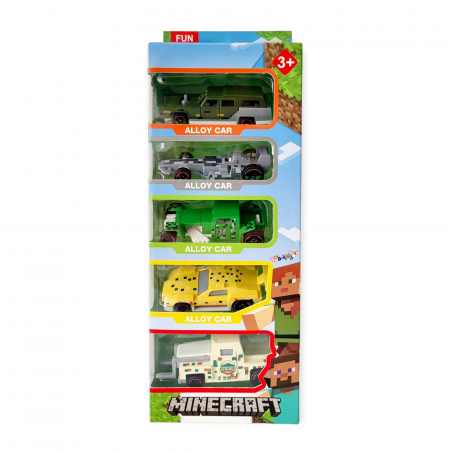 Set 5 masinute - metalice, tip Minecraft. [1]