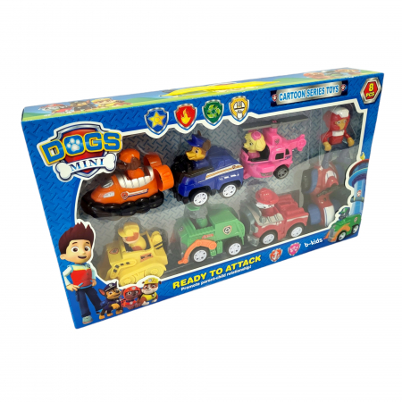 Set 7 figurine, masinute Patrula Catelusilor [2]