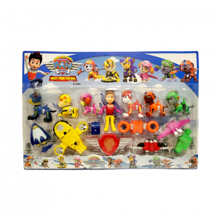 Set Meet Paw Patrol, 7 figurine + 7 masinute, Patrula Catelusilor [1]