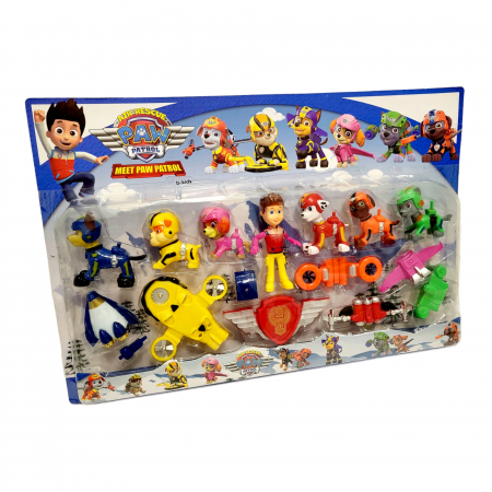 Set Meet Paw Patrol, 7 figurine + 7 masinute, Patrula Catelusilor [2]