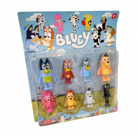 Figurine - Set 8 figurine Bluey, mare, diferite personaje
