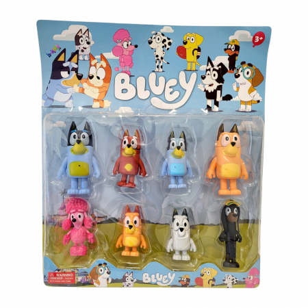 Set 8 figurine Bluey, mare, diferite personaje [1]
