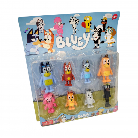 Set 8 figurine Bluey, mare, diferite personaje [2]