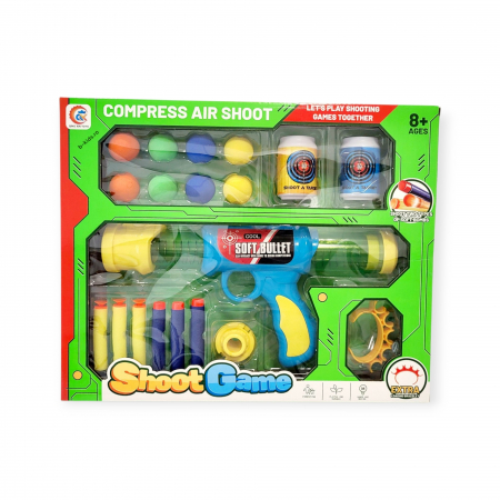 Set arma pistol cu bile si gloante din burete, Shoot Game [1]
