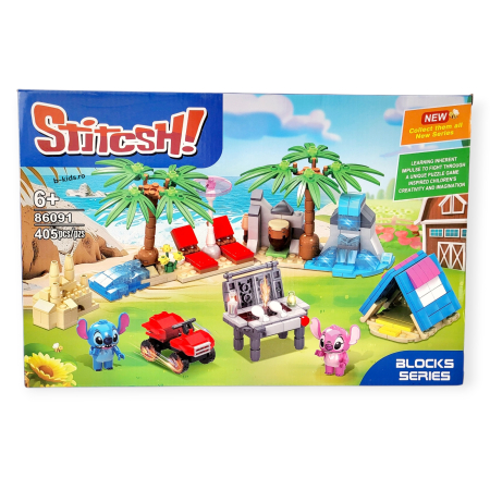 Set Construcție Lilo & Stitch: Aventură pe Plajă cu Angel (405 piese) [1]