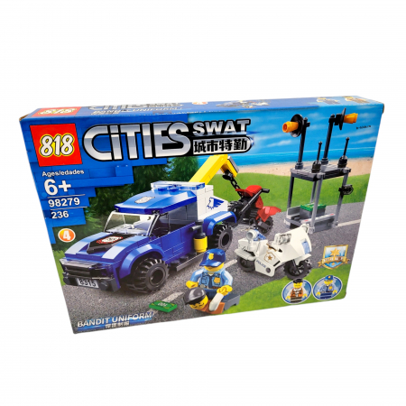 Lego/jocuri constructii - Set constructie tip Lego - Cities Swat, Police, no.4, 236 piese