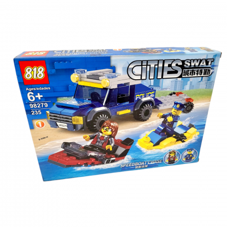 Lego/jocuri constructii - Set constructie tip Lego - Cities Swat, Police,  no.1, 235 piese